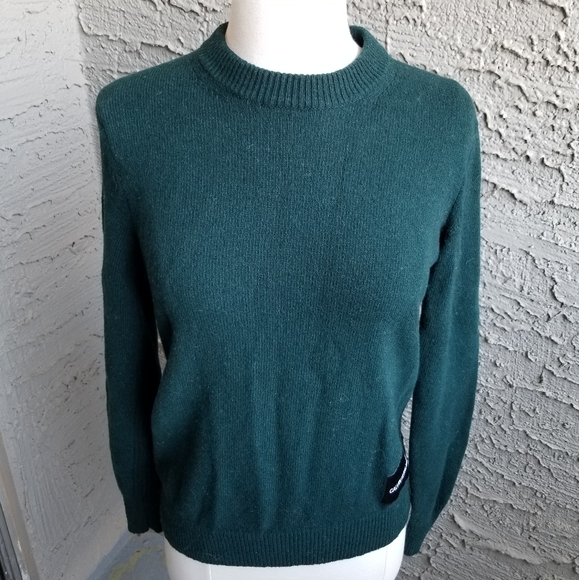 Calvin Klein Sweaters - Calvin Klein Forest Green Merino Wool Sweater